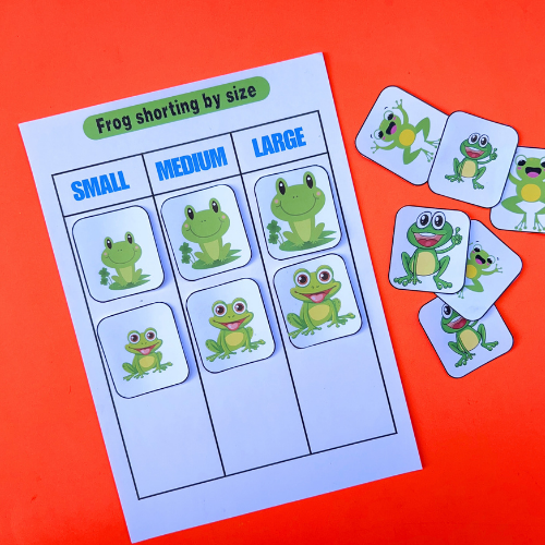 Frog sorting by size