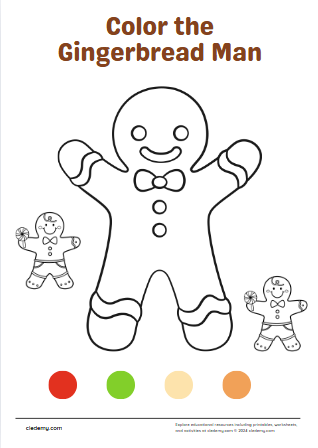 Fun Gingerbread Man Coloring