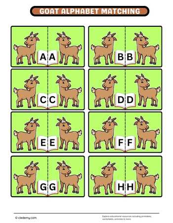 Goat Alphabet Matching