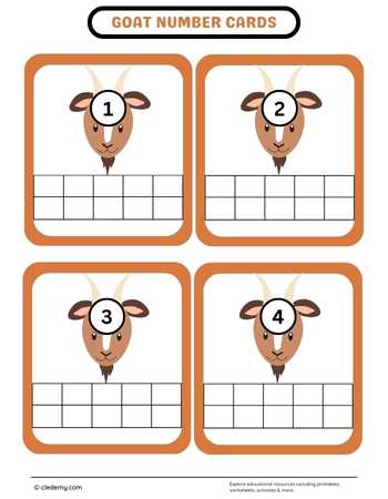 Goat Number Cards