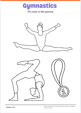 Gymnastics Coloring Page