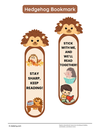 Hedgehog Bookmark