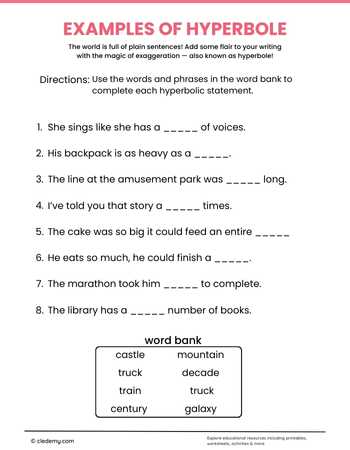 Examples of Hyperbole!