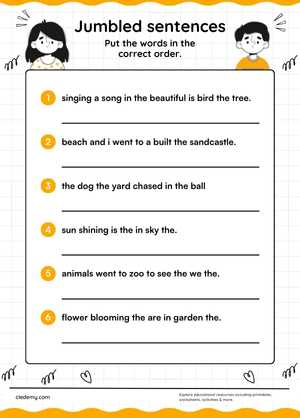 Jumbled Sentence Fun