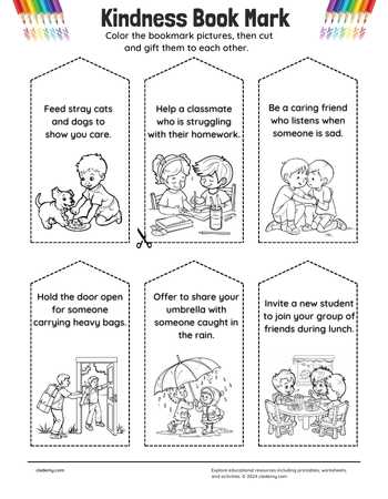 Kindness Book Mark Activity