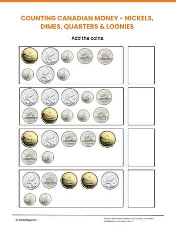 Let’s Count Canadian Coins!