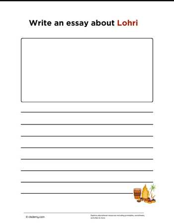 Lohri Essay Writing Practice