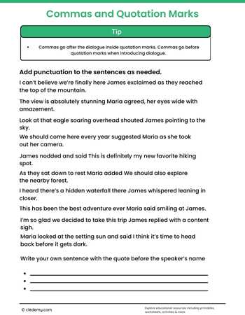 Mastering Commas and Quotes