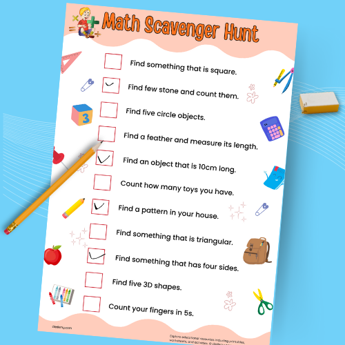 Math Scavenger Hunt Activity