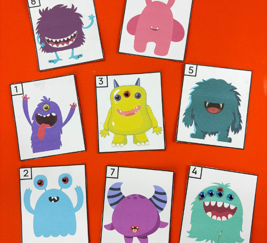 Monster Number Cards