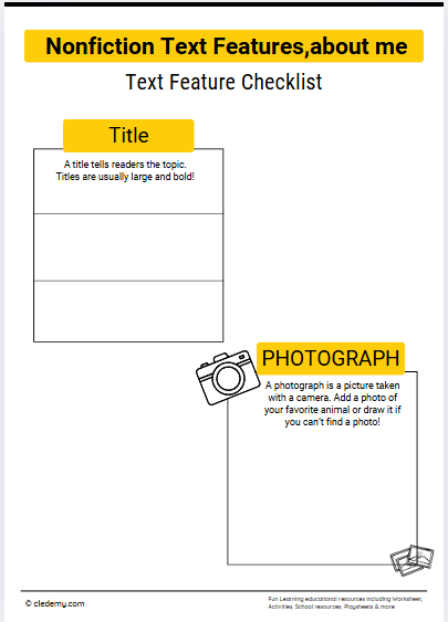 My Story with Nonfiction Text Features