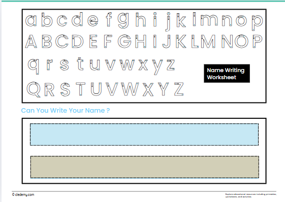 Name Writing - Ground and Sky
