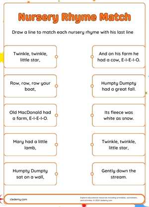 Nursery Rhyme Match-Up!
