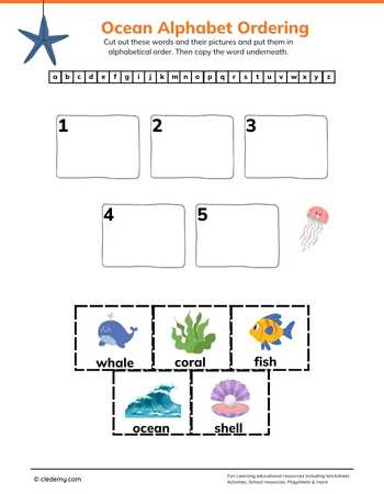 Ocean Alphabet Ordering