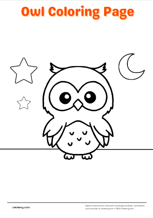Owl Coloring Page