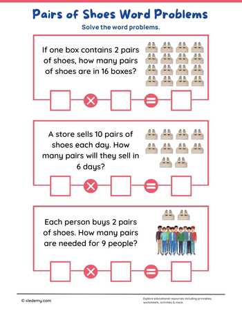 Pairs of Shoes Word Problems