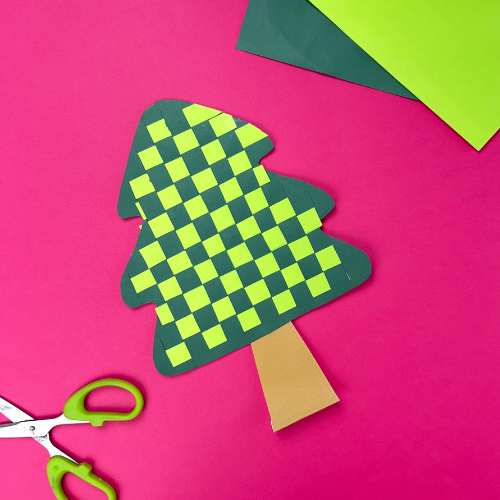 Paper Weaving Christmas Tree Craft