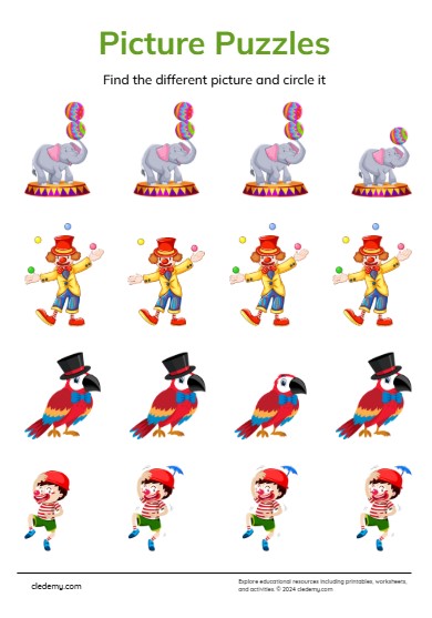 Picture Puzzles: Find the Difference