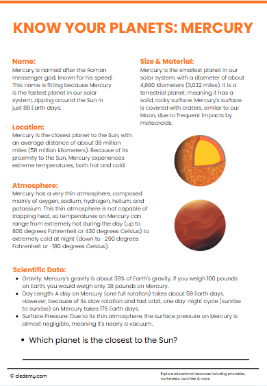 Know Your Planets: Mercury
