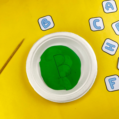 Playdough Letter Tracing
