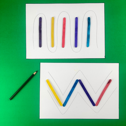 Pre-Writing With Popsicle Sticks