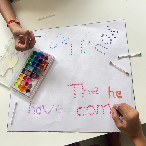 Q-Tip Painting Sight Words