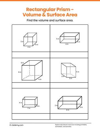 Rectangular Prism - Volume and Surface Area