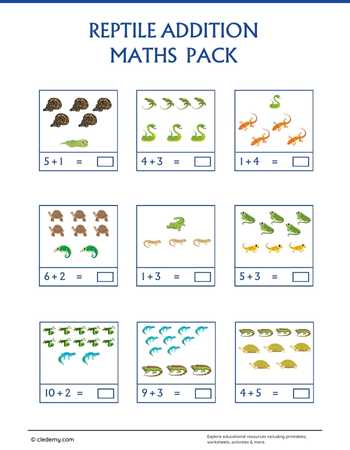 Reptile Addition Maths Pack