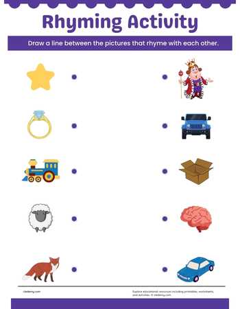 Rhyme Matching Activity