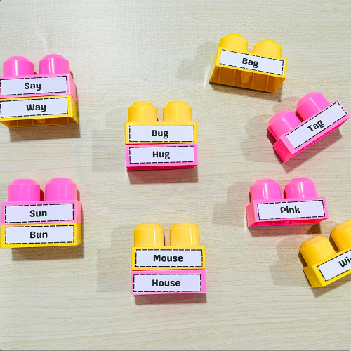 Rhyming Building Blocks Activity