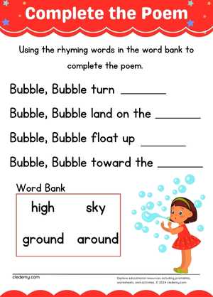 Rhyming Fun with Bubbles