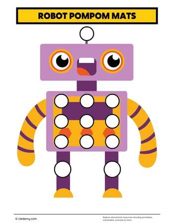 Robot Pompom Mats