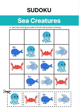 Sea Creatures Sudoku