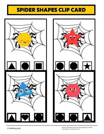 Learn Shapes with Spiders and Clips