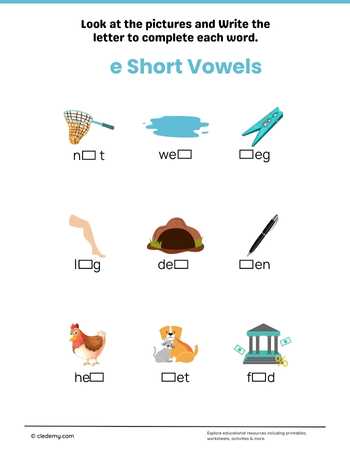 Short Vowel e