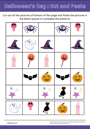 Spooky Fun Halloween Cut and Paste Craft