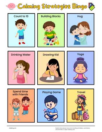 Calming Strategies Bingo