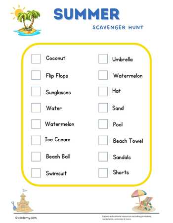 Summer Scavenger Hunt