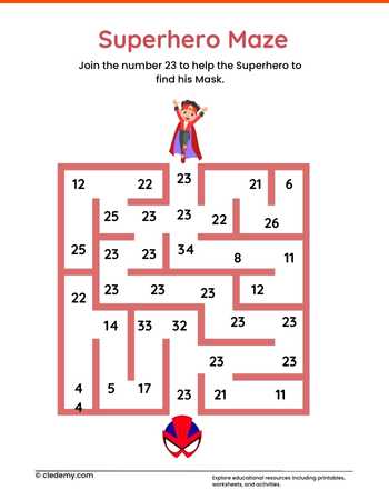 Superhero Number Maze