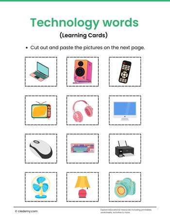 Technology Words Reading Cards