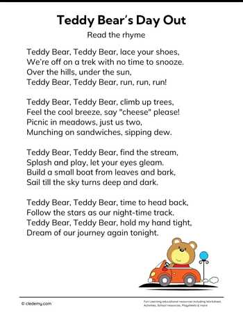 Teddy Bear Rhyme