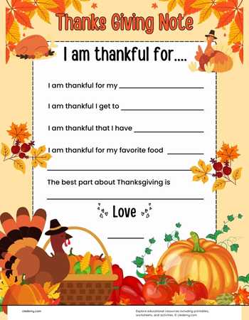 Thanks Giving Note