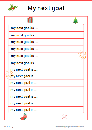 Christmas Themed Target and Achievement Sheets