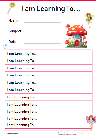 Fairies Themed Target and Achievement Sheets