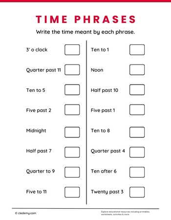 Time Phrases Practice