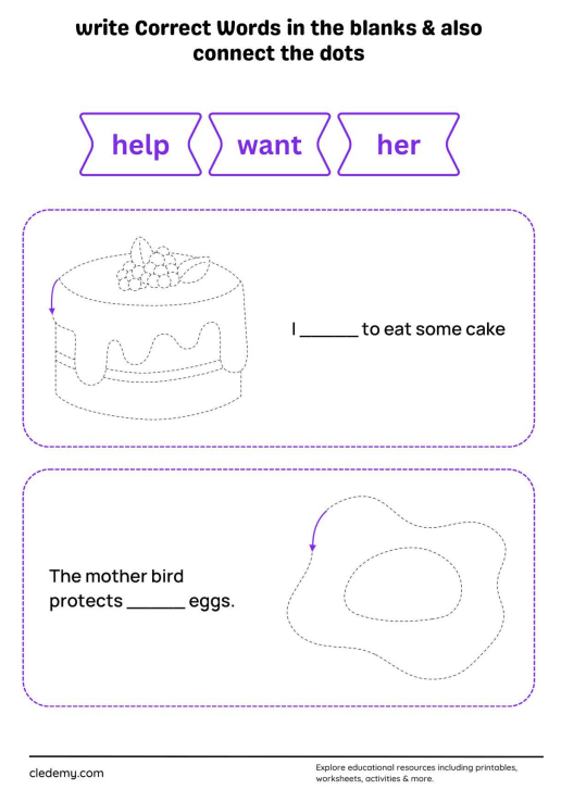 Learn Sight Words and Trace the Picture