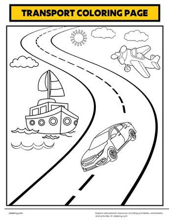 Transportation Coloring Adventure