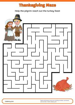 Turkey Time: Find the Feast Maze!