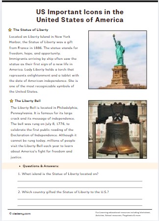 US Important Icons in the United States of America