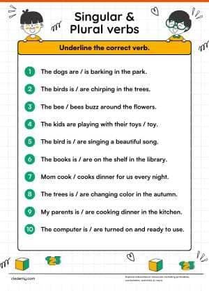 Using Singular and Plural Verbs
